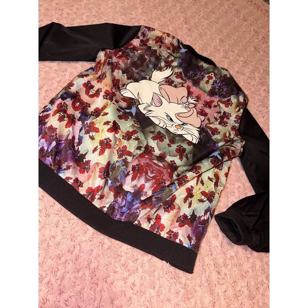 Eleven Paris Disney Aristocats Varsity Jacket Rare French L Marie Flower Floral
